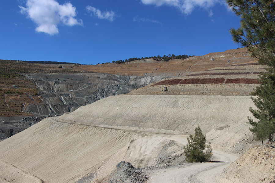 Restoration works in the Amiantos Asbestos Mine during summer and autumn 2015